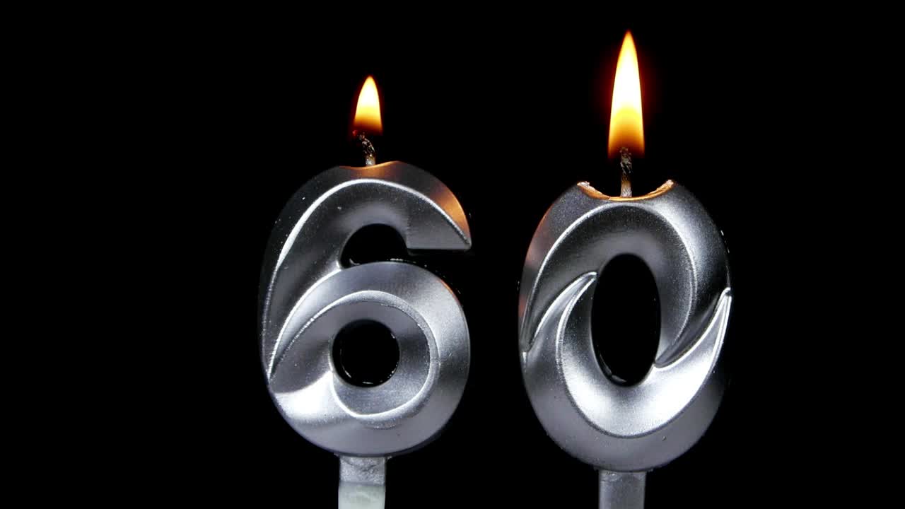黑色的银色生日蜡烛，60号视频下载