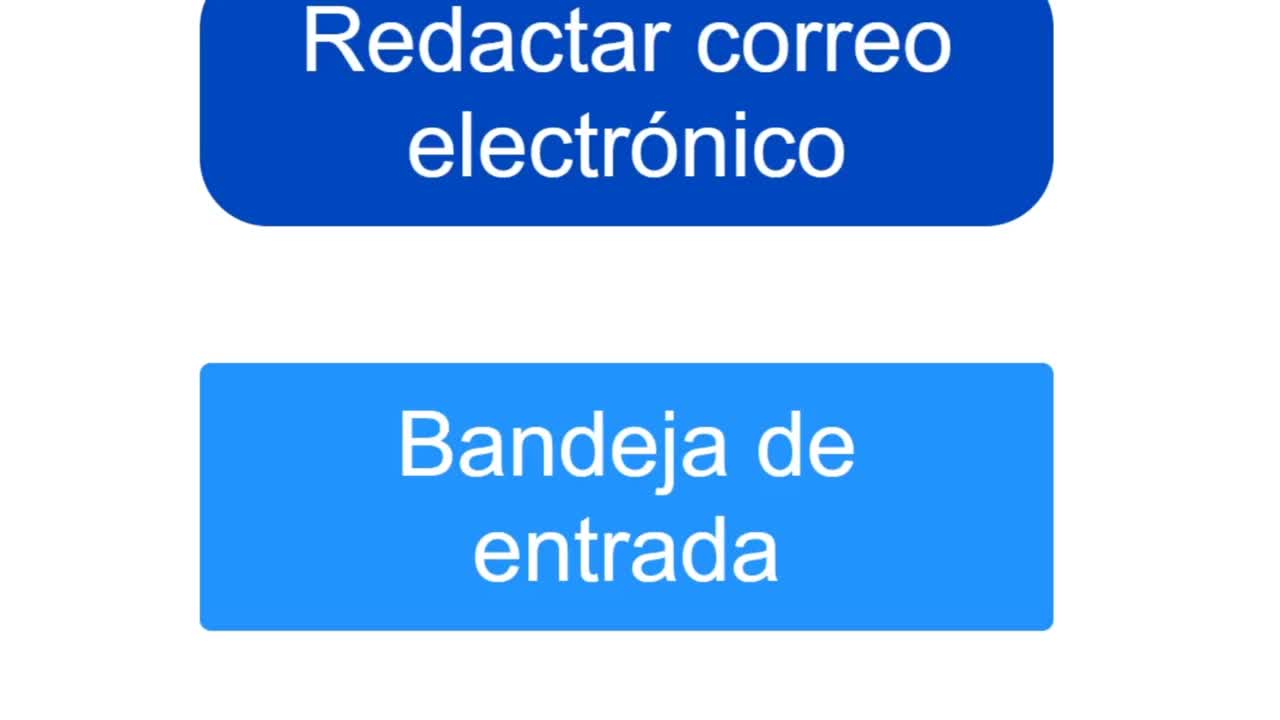 西班牙语。鼠标光标滑过并点击电子邮件收件箱。设备屏幕光标视图点击电子邮件邮箱在线软件。互联网网站上的观点。视频素材