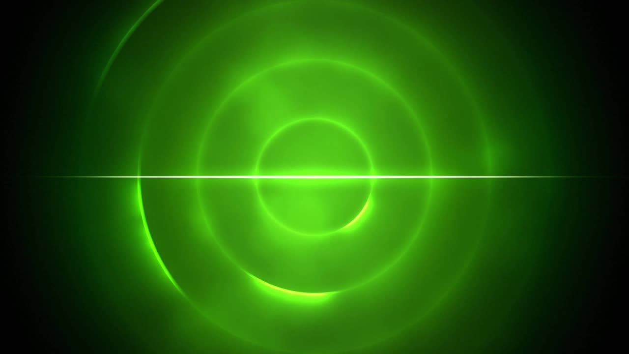 绿色背景上彩色抽象形状的动画视频素材