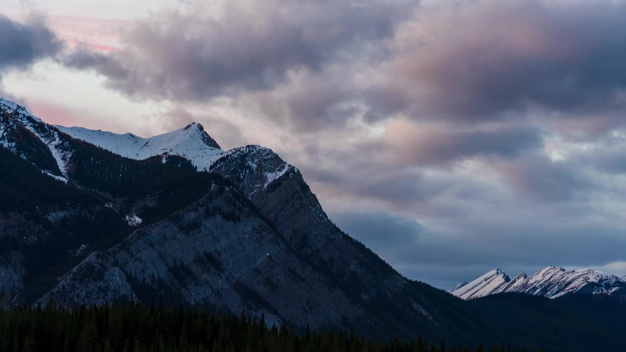 加拿大落基山脉的时间推移视频素材