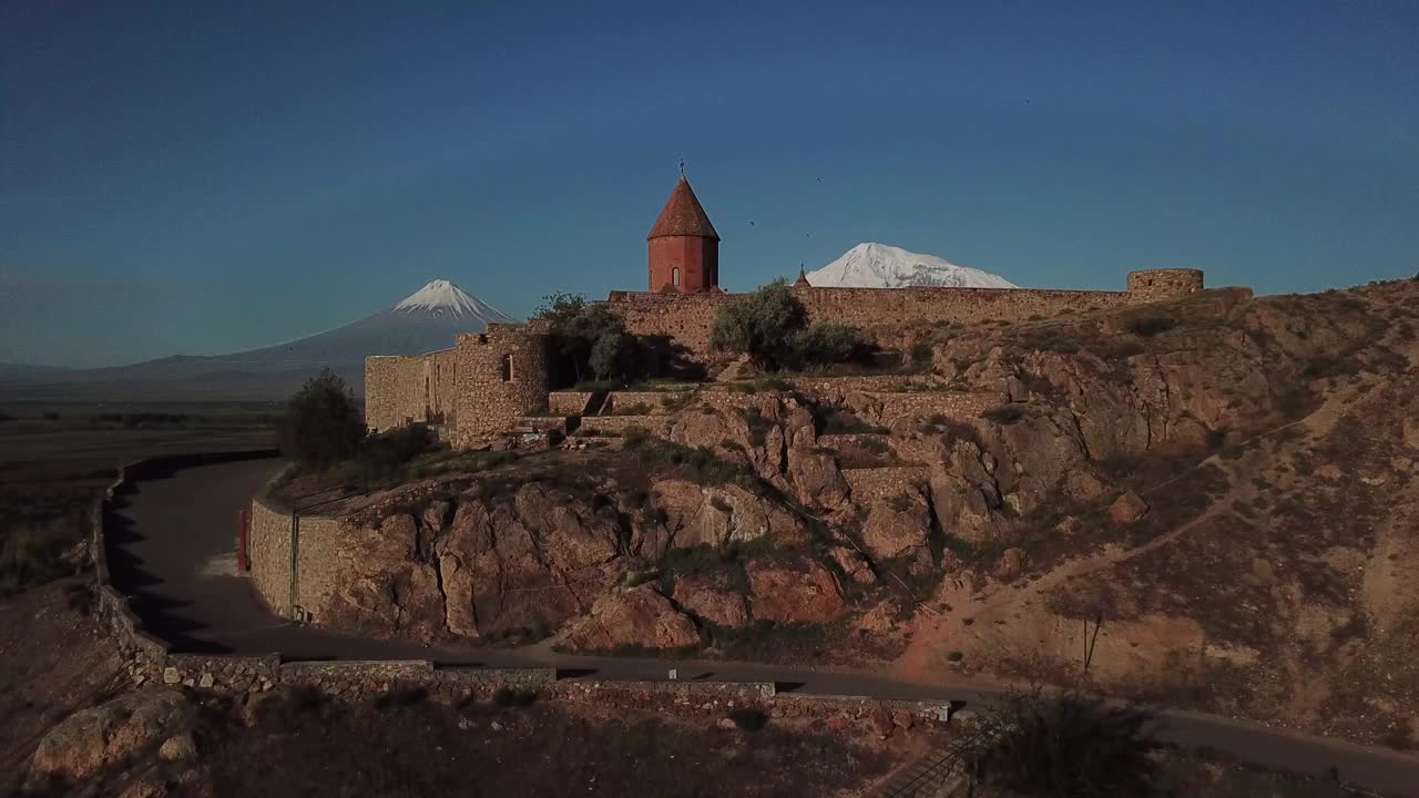 亚美尼亚的Khor Virap修道院视频下载