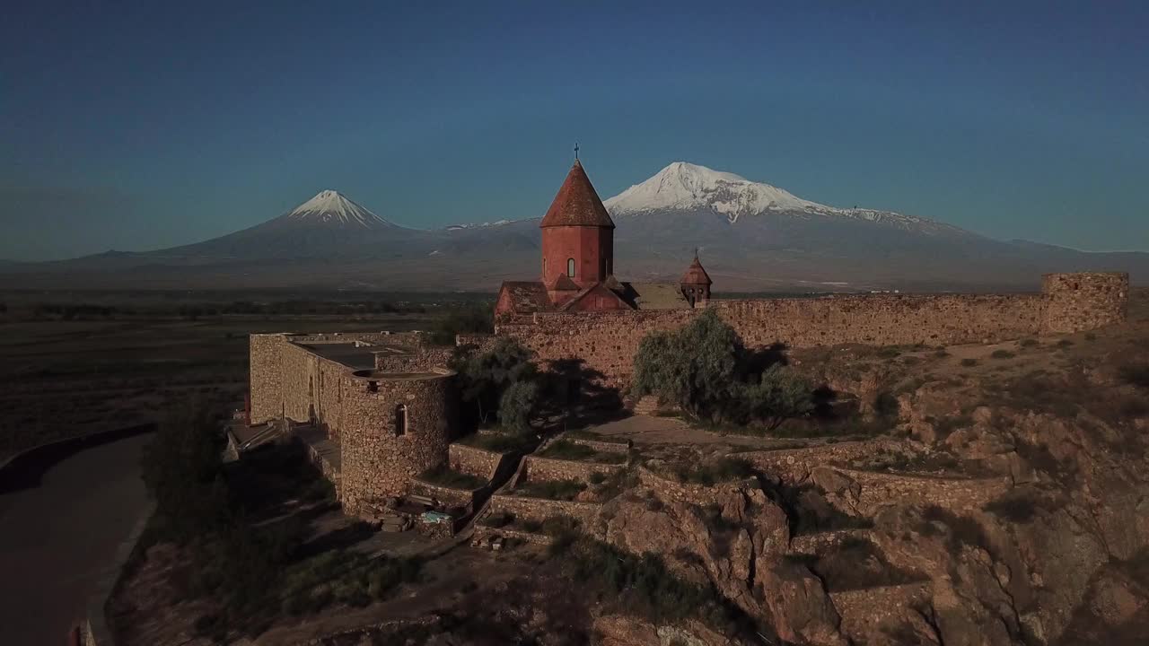亚美尼亚的Khor Virap修道院视频下载