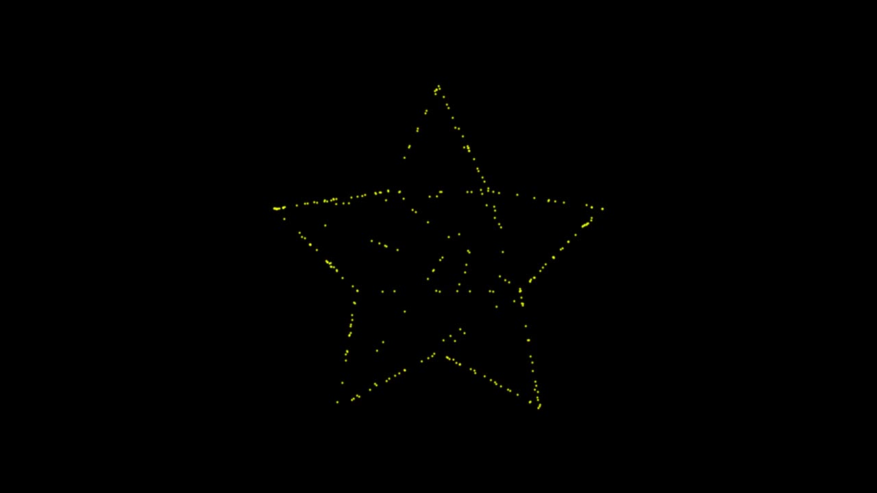 摘要黄绿三维星技术由动画圆点、圆形粒子组成。混合模式视频下载