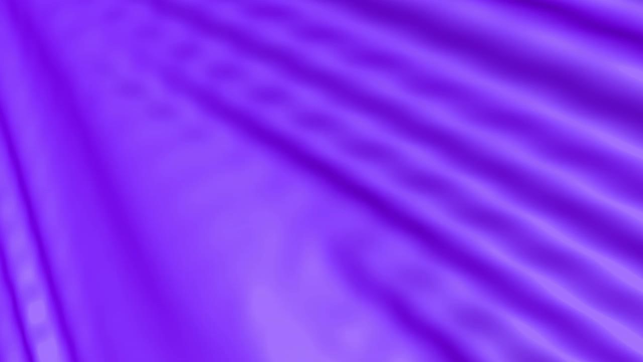 紫色织物飘动波浪。视频素材