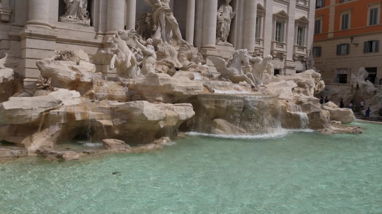 特莱维喷泉，意大利罗马著名景点视频下载
