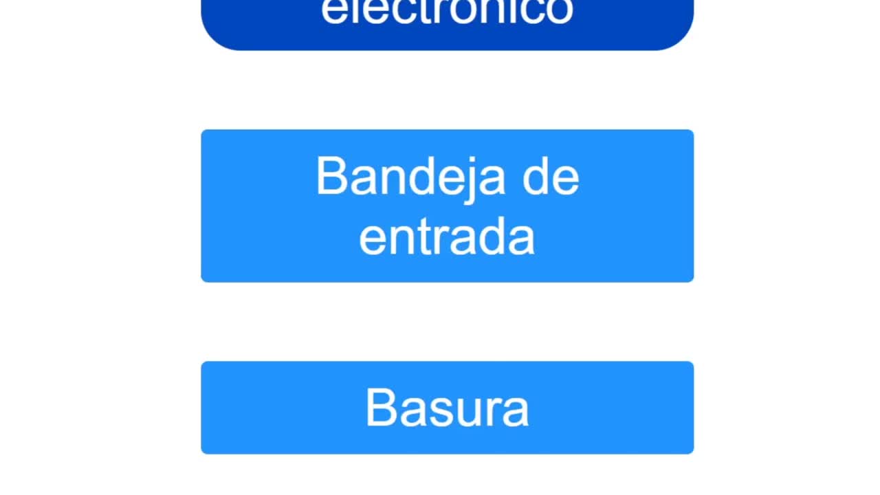 西班牙语。鼠标光标滑过并点击电子邮件垃圾。设备屏幕光标点击电子邮件垃圾邮箱在线软件。互联网网站上的观点。视频素材