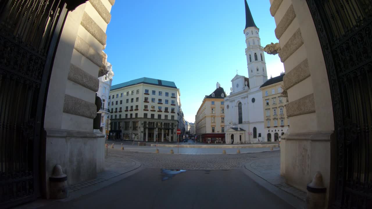 奥地利首都维也纳的迈克尔广场视频下载