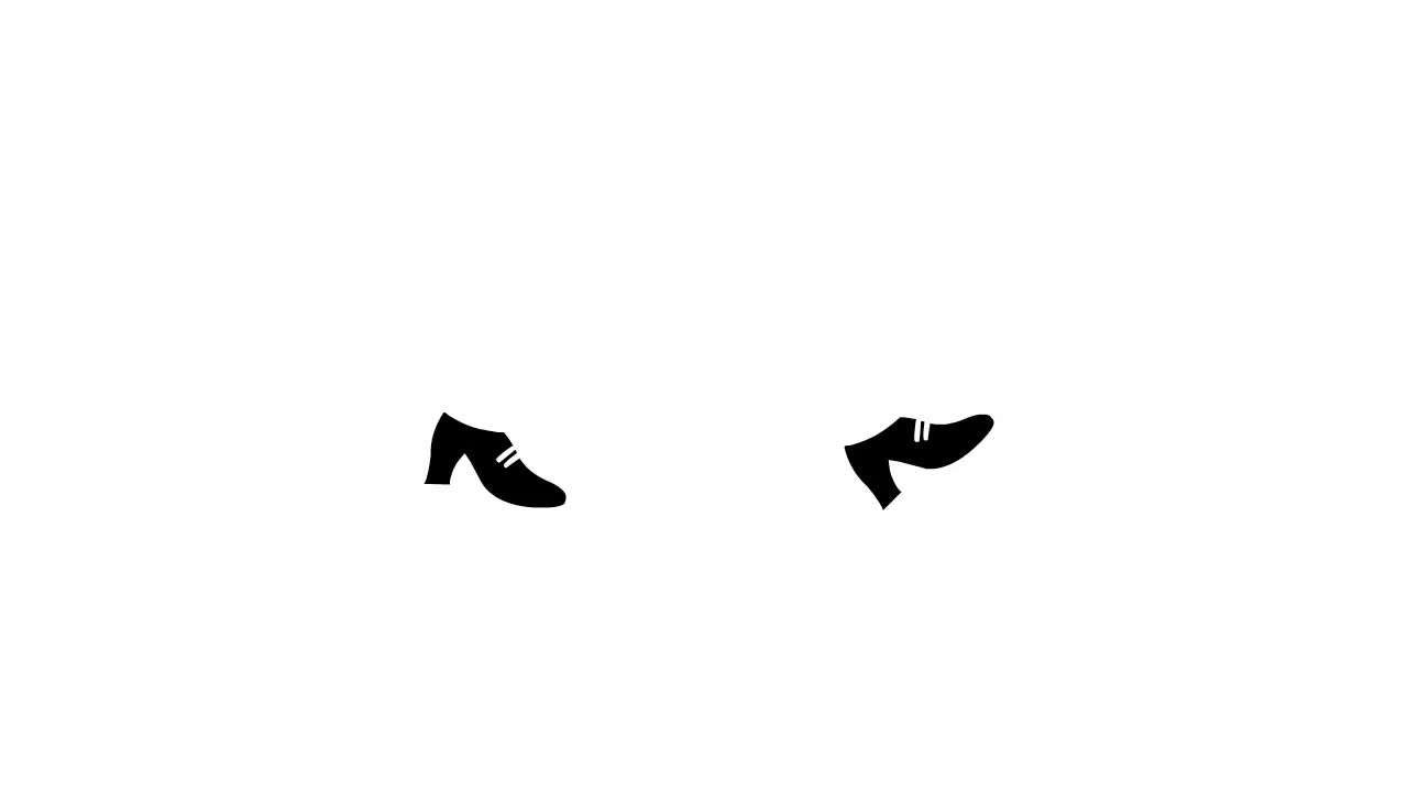 黑色高跟鞋走路(无缝动画循环)视频素材