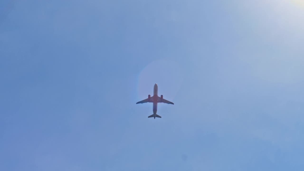 飞机飞向天空，慢动作视频下载