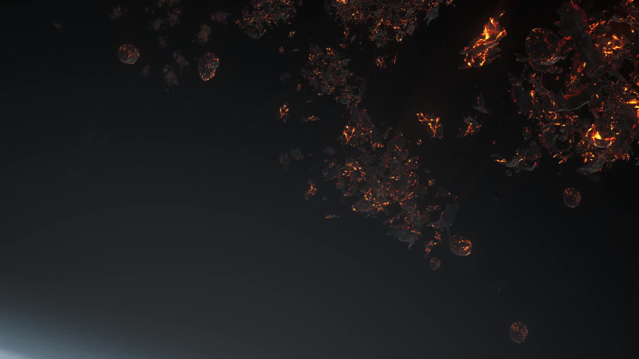 大型星云流星在地球大气层中燃烧视频素材