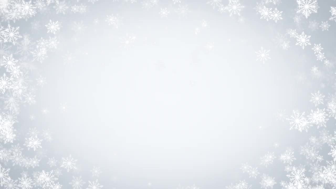 冬天背景雪花框视频素材