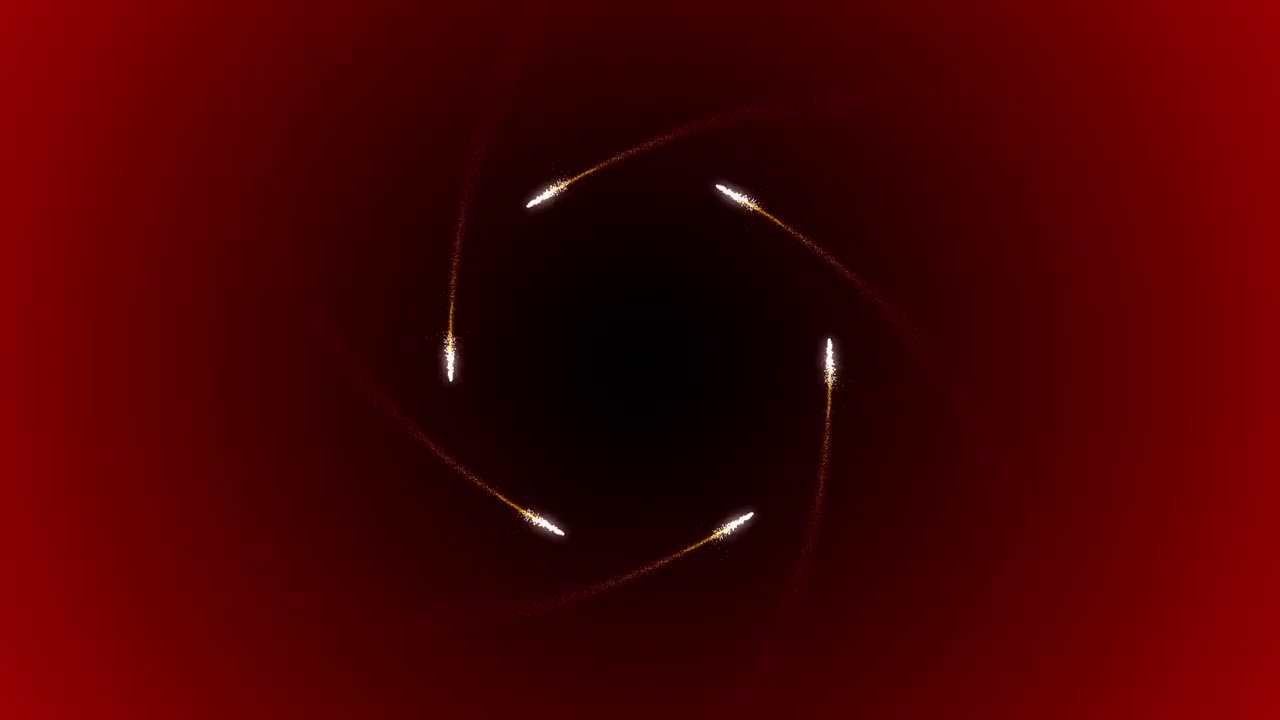 圣诞烟花为新年前夜，圆形圣诞明星背景视频与复制空间视频素材