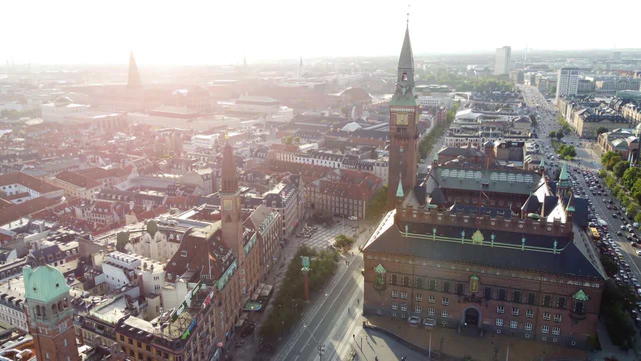 哥本哈根市景:市政厅视频素材