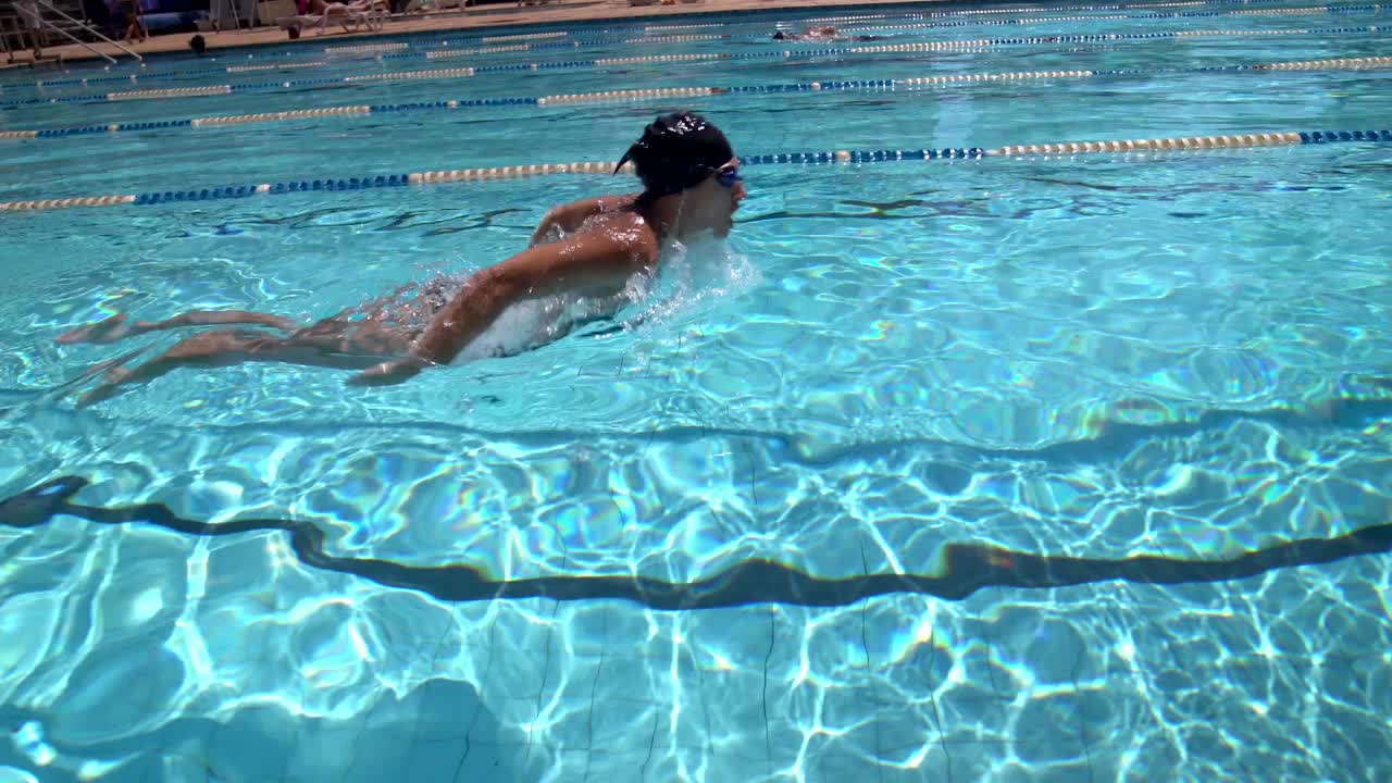 在游泳池游泳视频下载