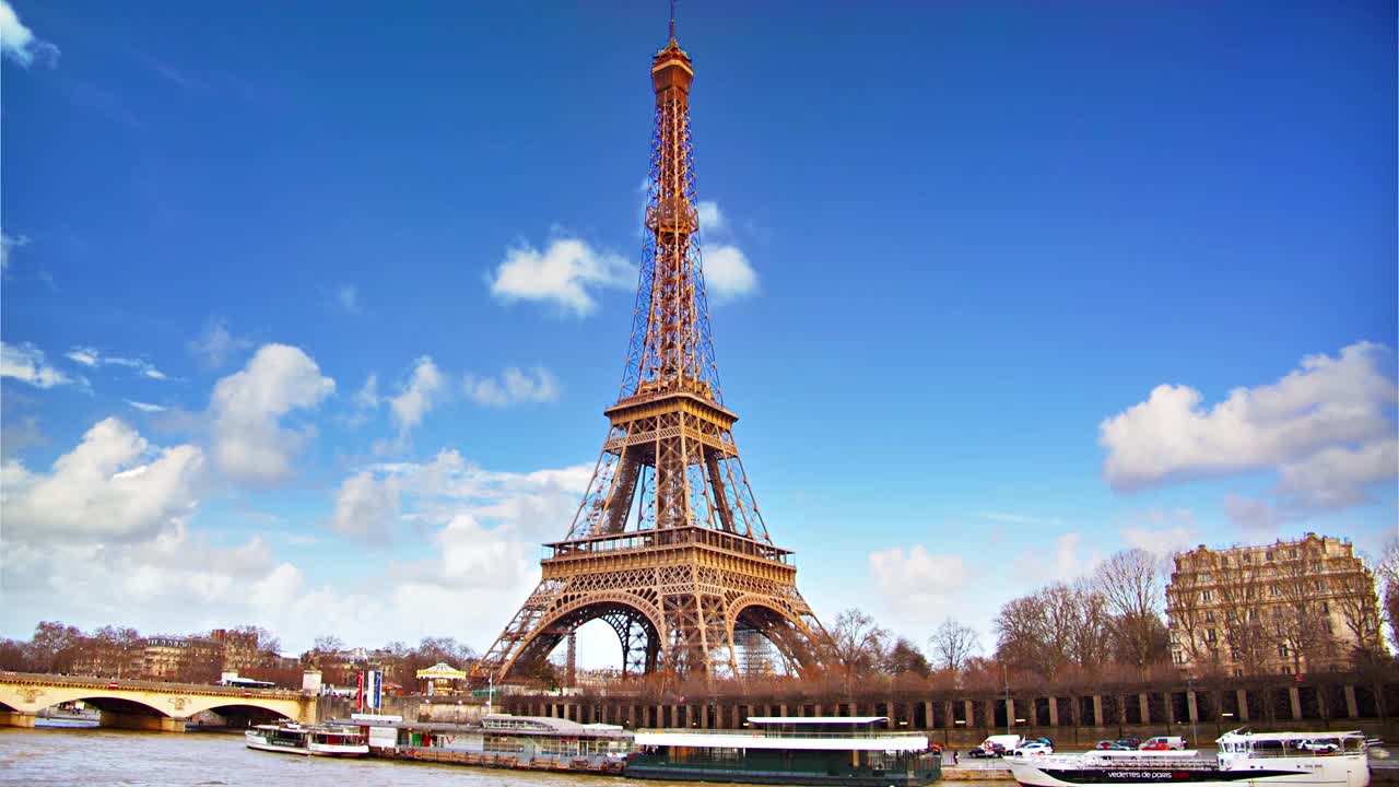 埃菲尔铁塔。巴黎。视频素材