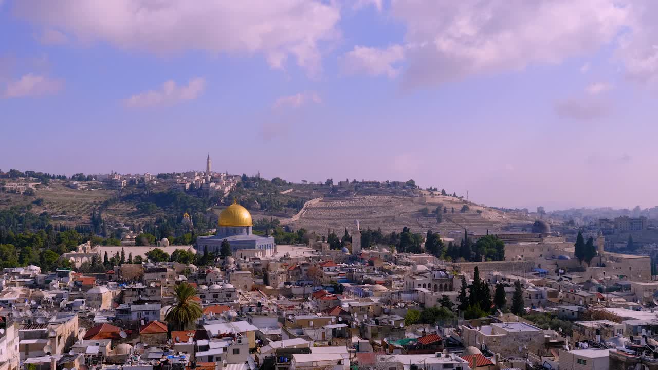 以色列耶路撒冷的城市景观视频下载