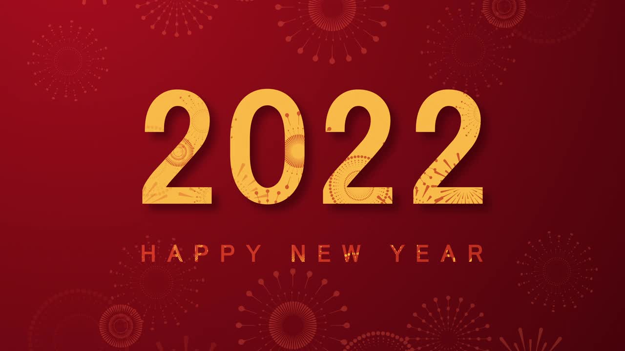 2022年春节，2022年新年快乐。视频素材