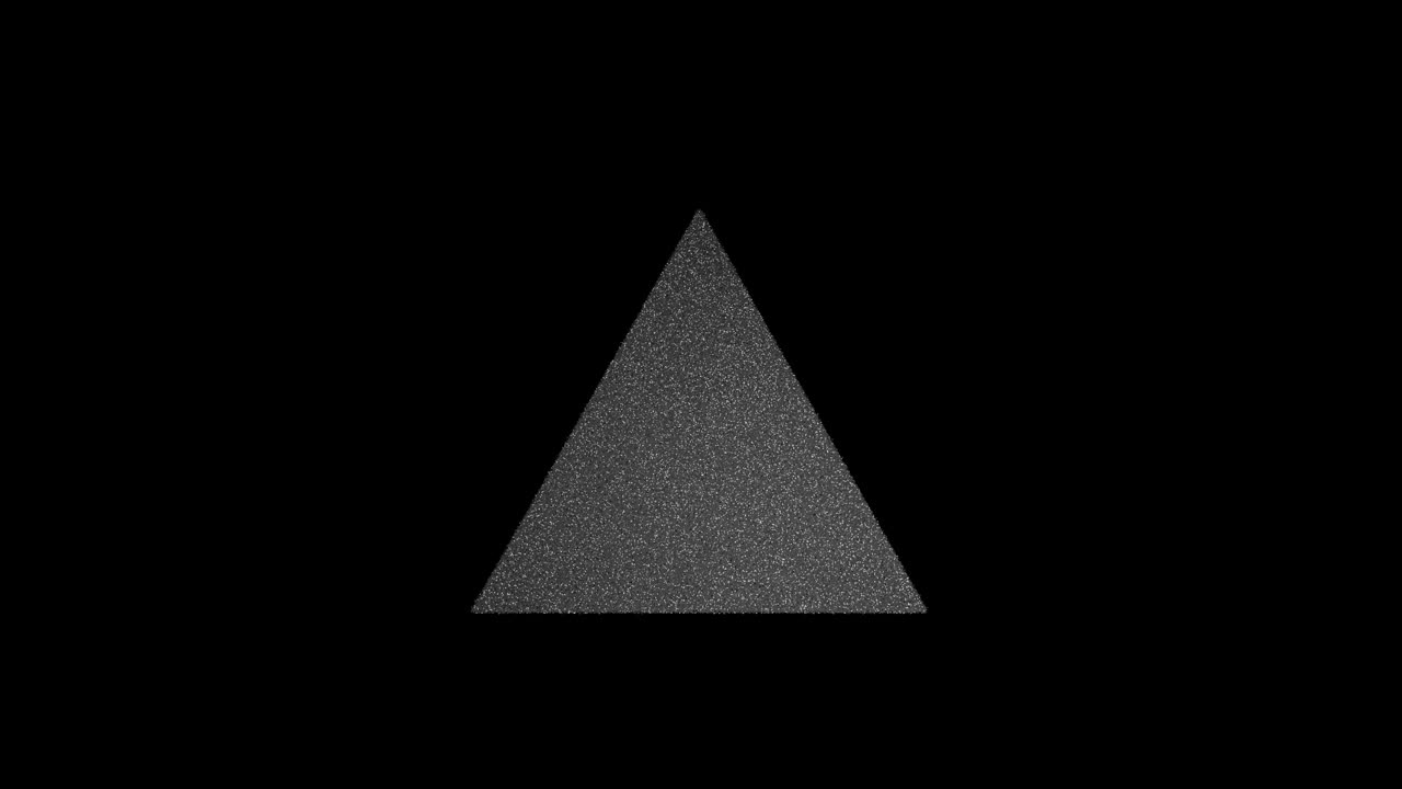 3D金字塔与灰色沙子表面旋转在黑色背景视频下载