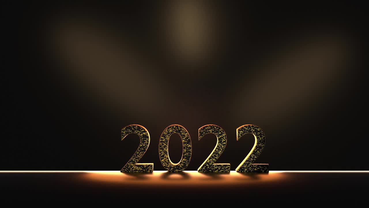 2022年新年贺卡抽象舞台背景4K分辨率视频素材