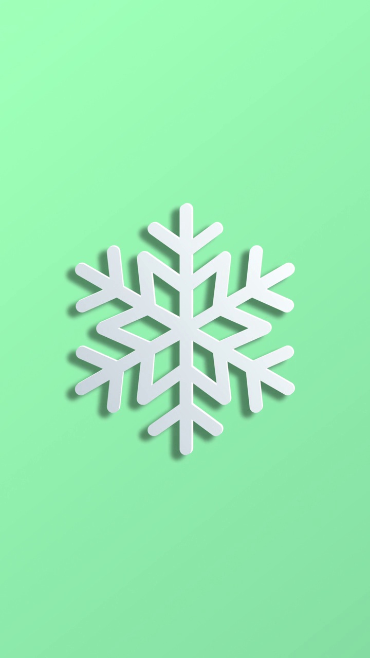 雪花在绿色复制空间背景动画素材视频-圣诞节，新年，冬天，购物，市场营销，企业和商业的概念-贺卡动画-包括绿色屏幕的色彩键控视频素材
