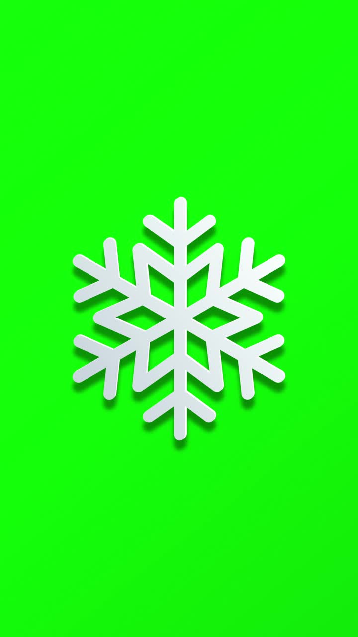 在绿幕上的雪花复制空间背景动画素材视频-圣诞节，新年，冬天，购物，市场营销，企业和商业的概念-贺卡动画-包括绿幕为色彩键控视频素材
