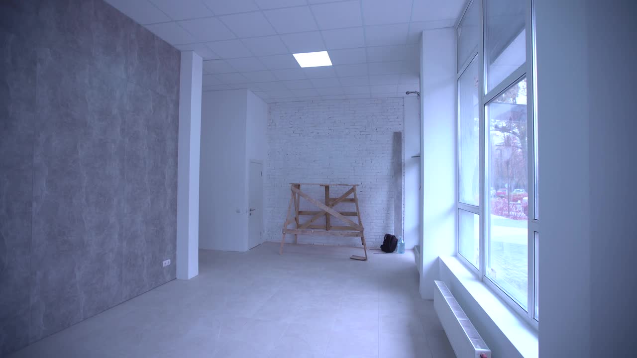 公寓装修施工过程中的室内设计视频下载