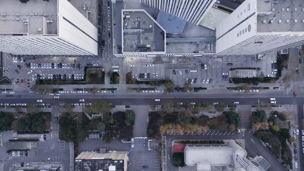 市区鸟瞰图。视频素材