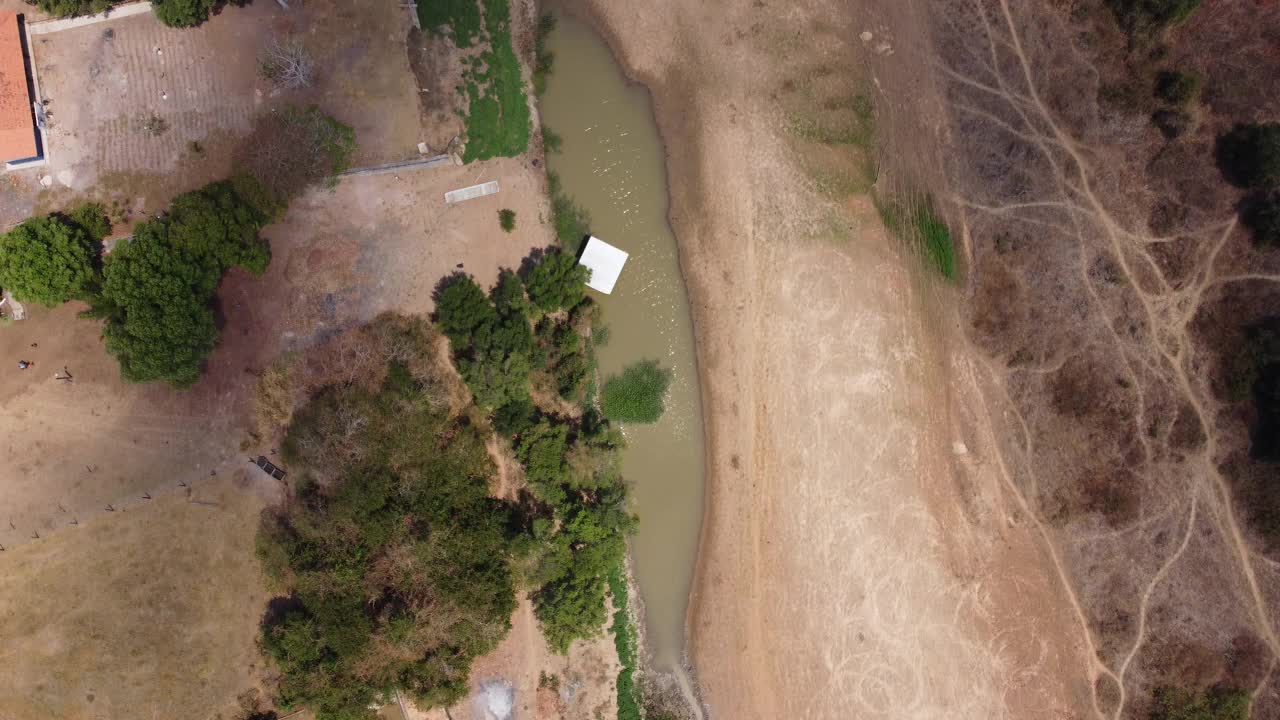 巴西潘塔纳尔干涸的河流视频素材