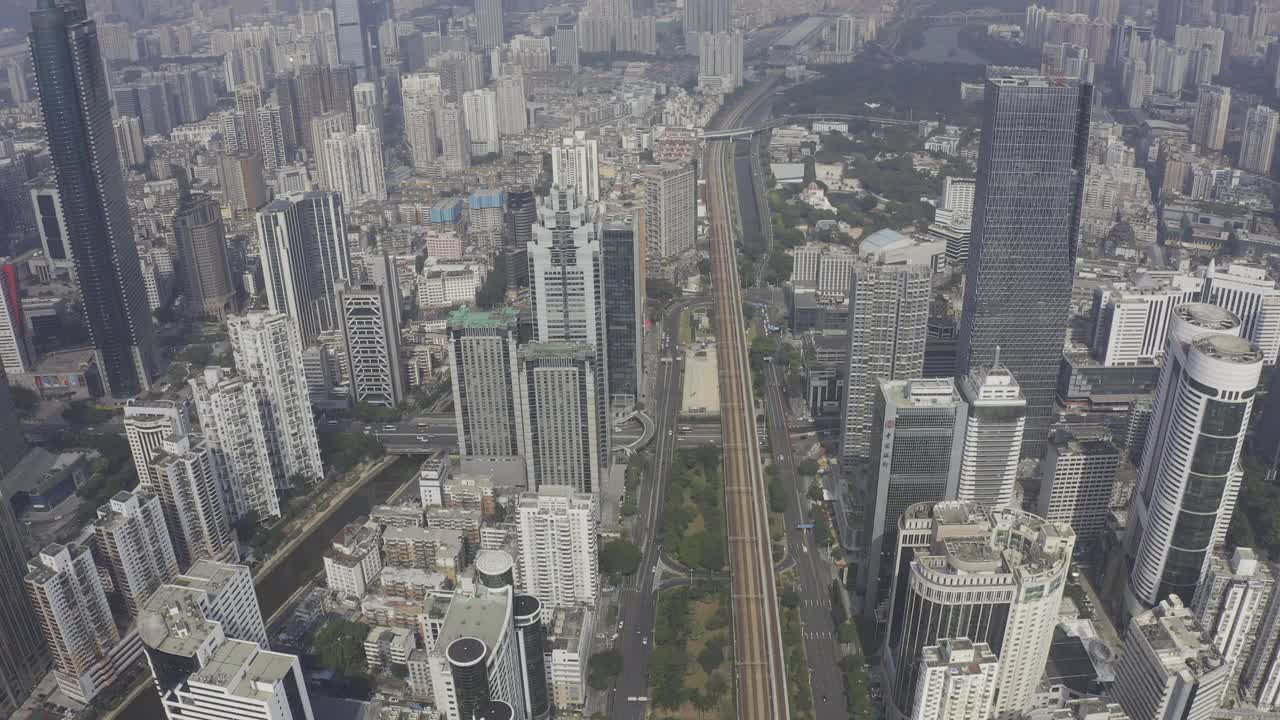 航拍深圳城市风景在中国视频素材