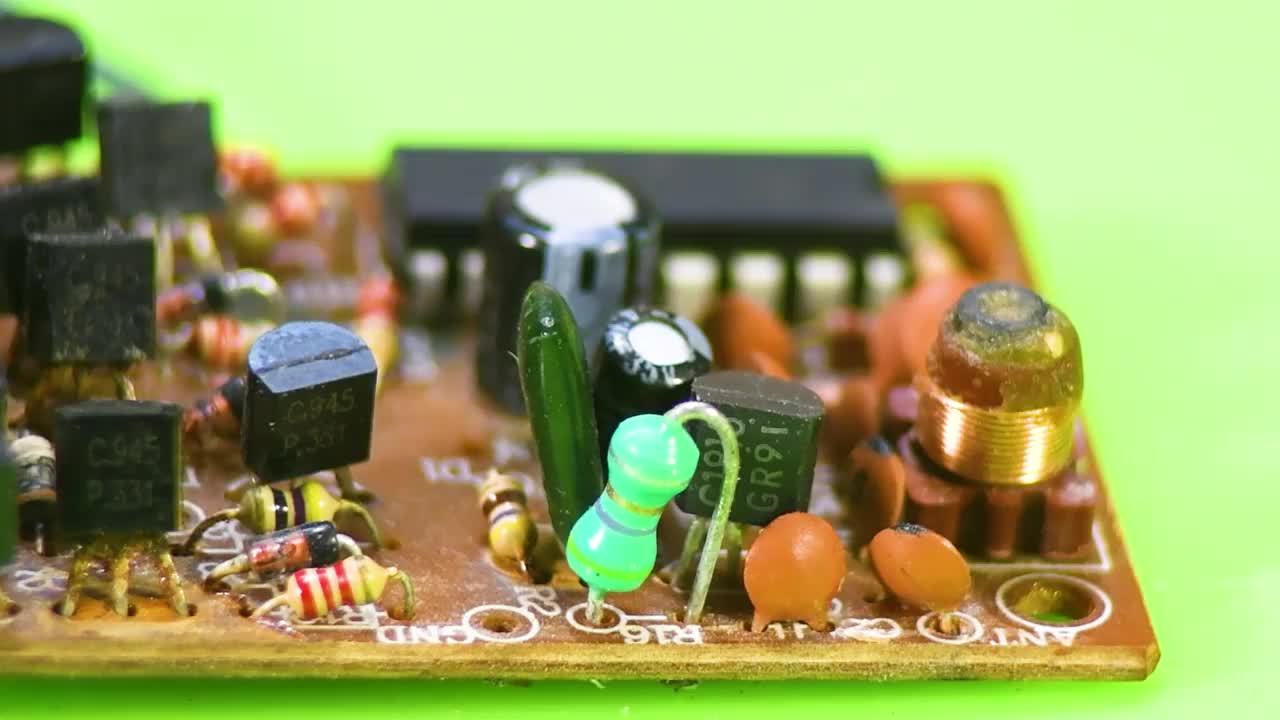 印刷电路板电阻损坏。视频下载