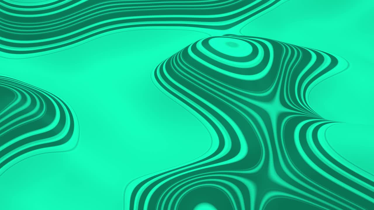 抽象的波浪背景绿松石视频素材