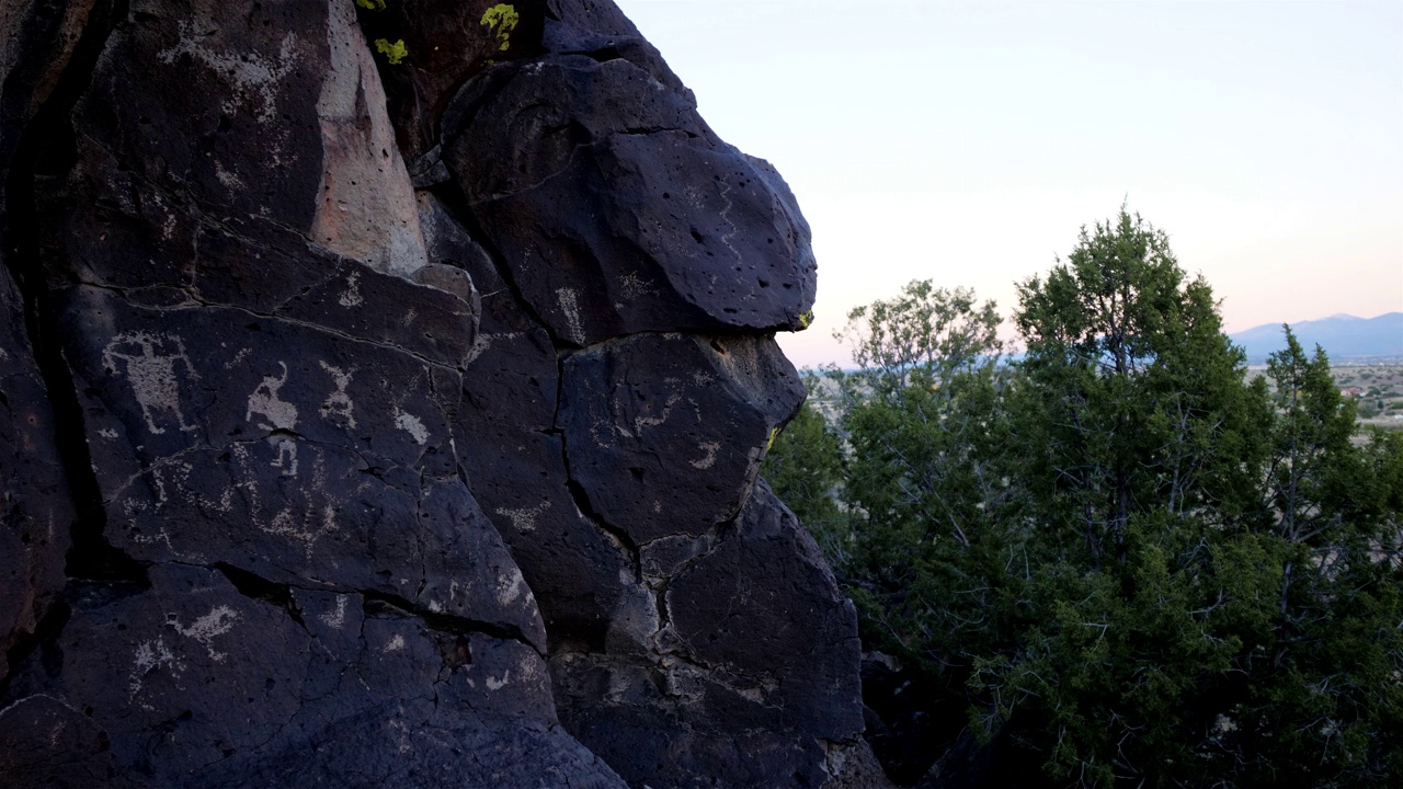 古印第安人岩画:国家岩画纪念碑:新墨西哥州:美国视频下载