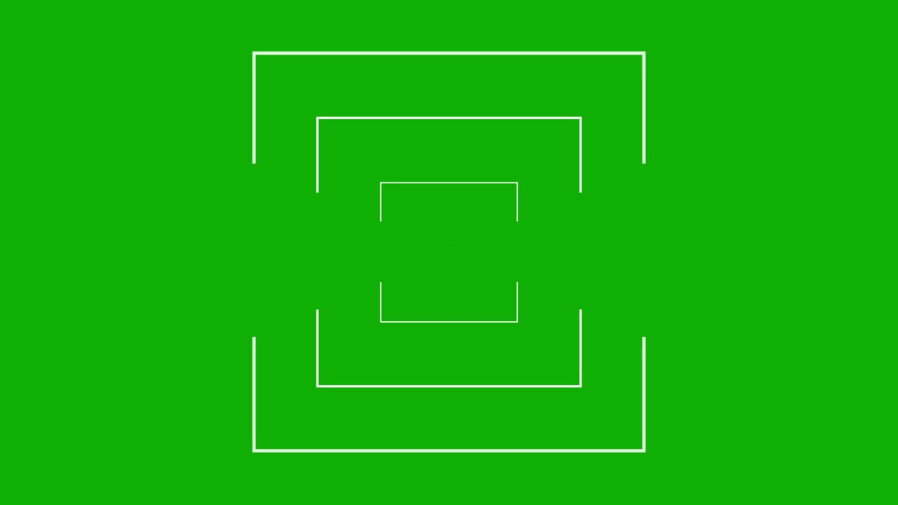 数字矩形形状运动图形与绿色屏幕背景视频下载
