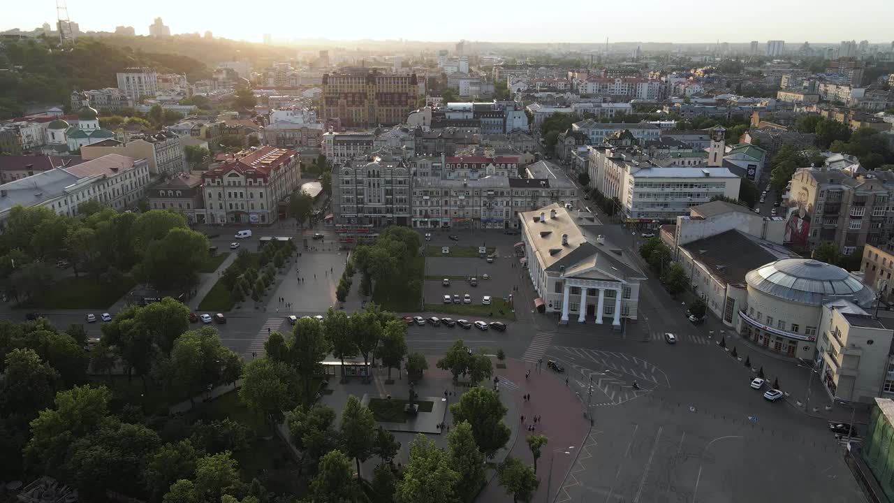 从上面基辅。乌克兰。鸟瞰图视频素材