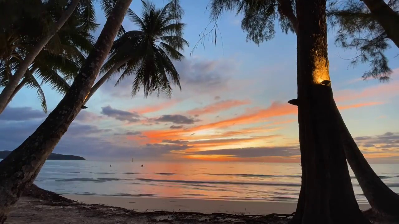 古库岛的日落。视频下载