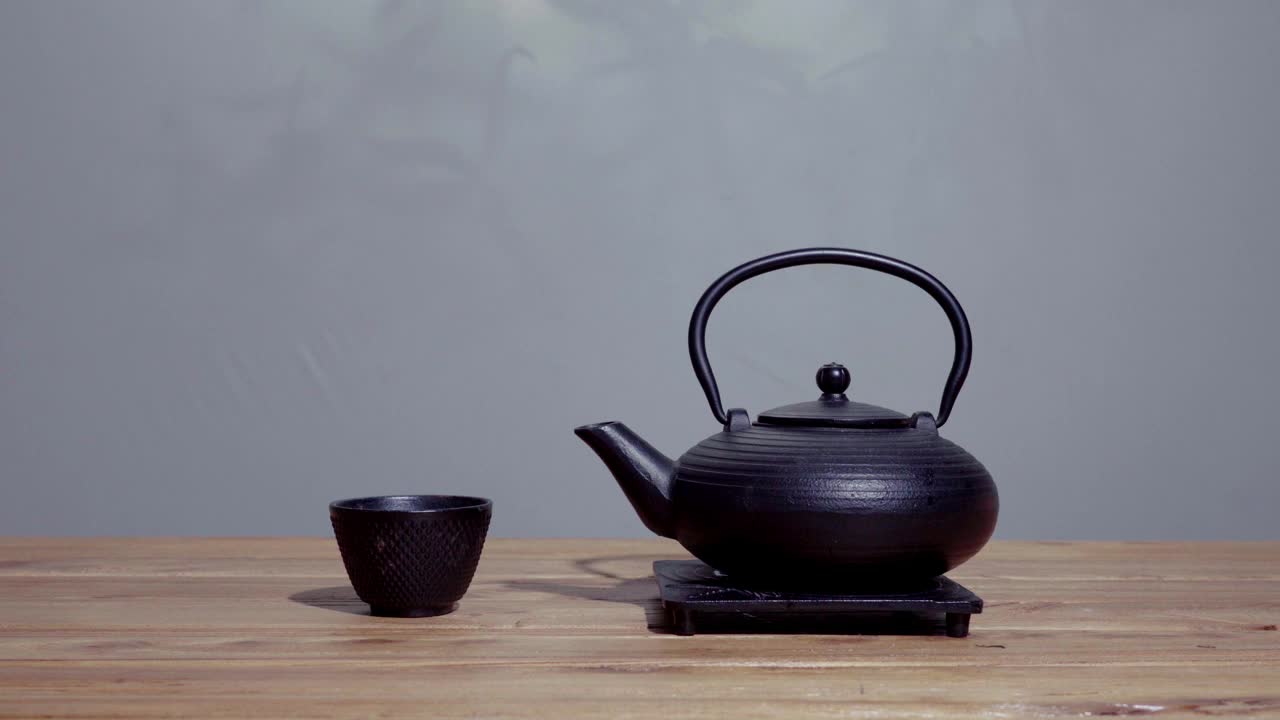 茶壶和茶杯视频素材