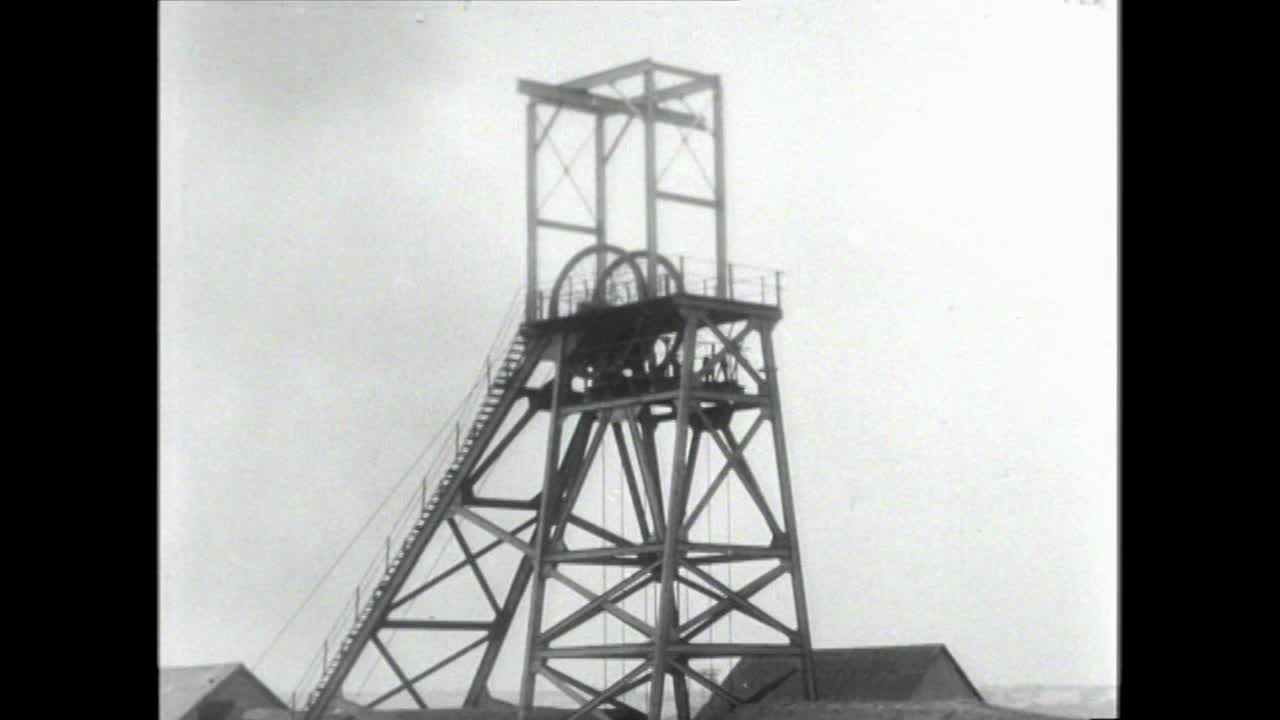 矿井WS井口;1954视频素材