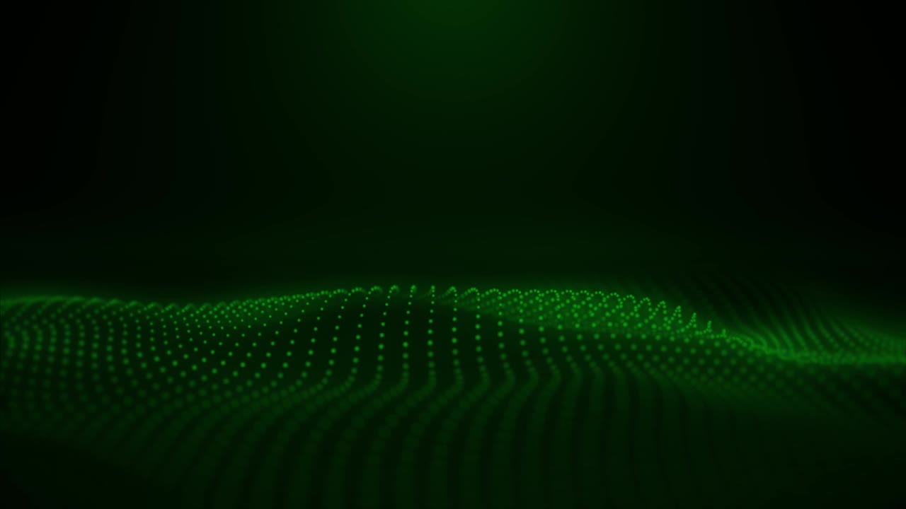波粒子抽象背景绿色视频素材