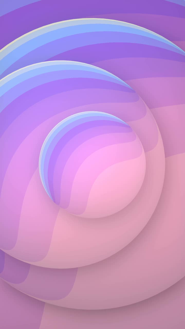 现代3d渲染模式霓虹彩色动画球形形状。垂直视频呈现模板数字无缝循环动画。高清分辨率视频素材