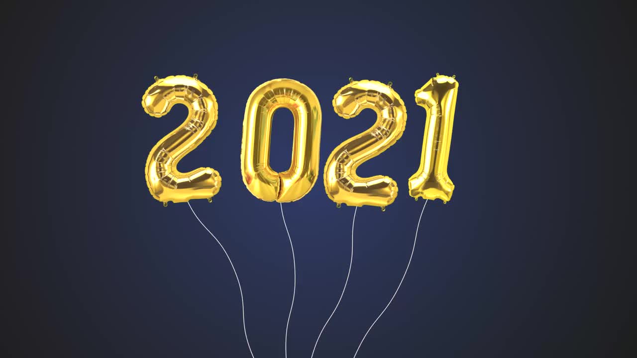 2022年新年快乐定格动画概念。烟花的背景。视频下载