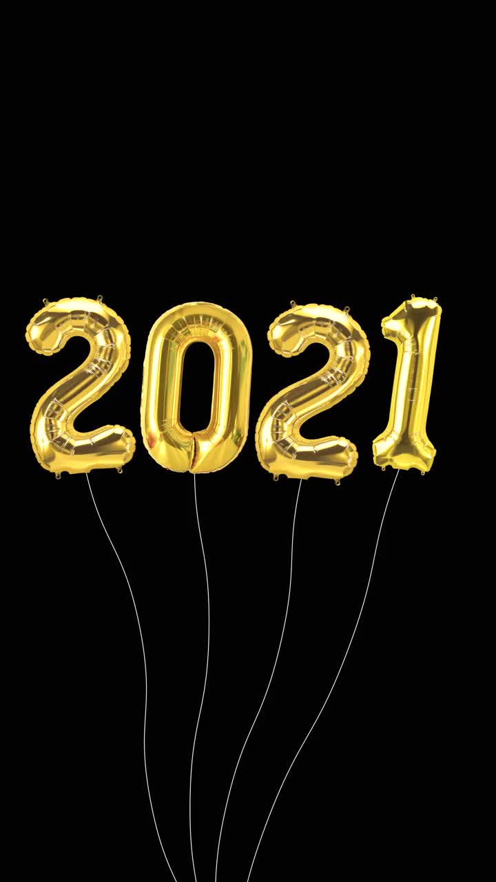 2022年新年快乐定格动画概念。孤立在黑色背景。视频素材