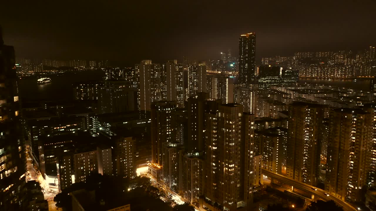 香港九龙住宅俯视图视频素材