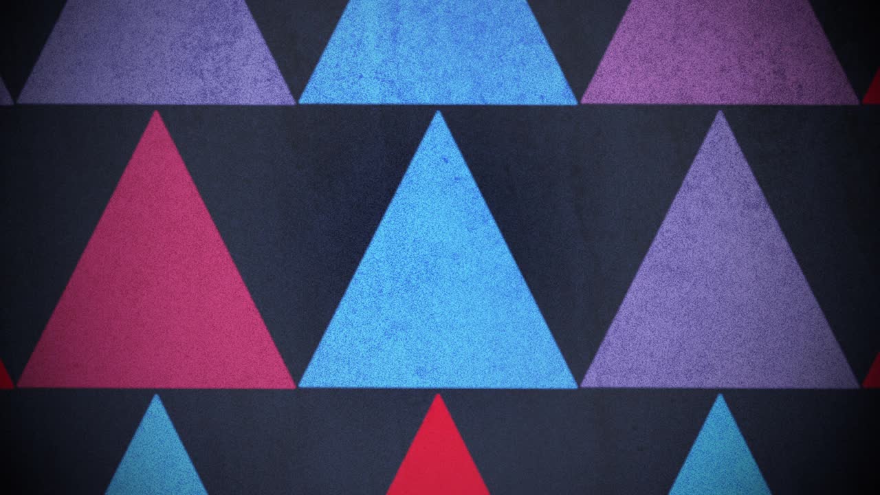 抽象彩色几何三角形图案视频下载
