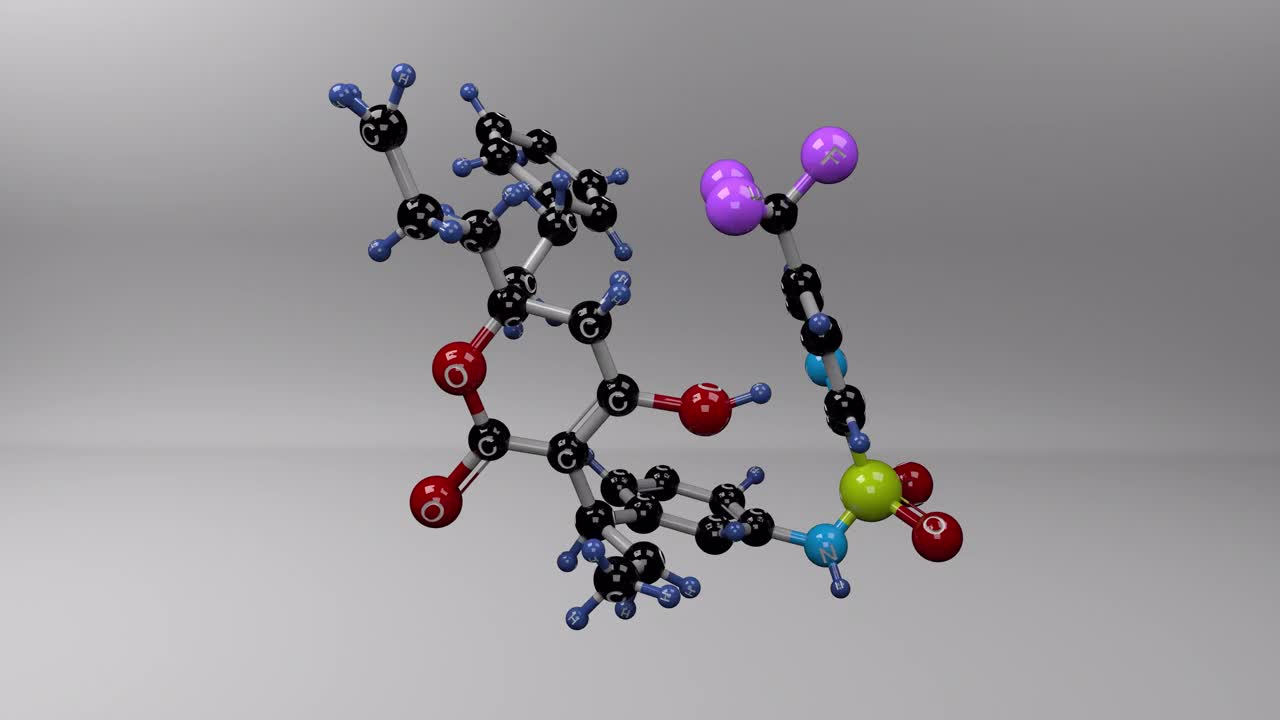 蒂拉那韦分子。视频素材