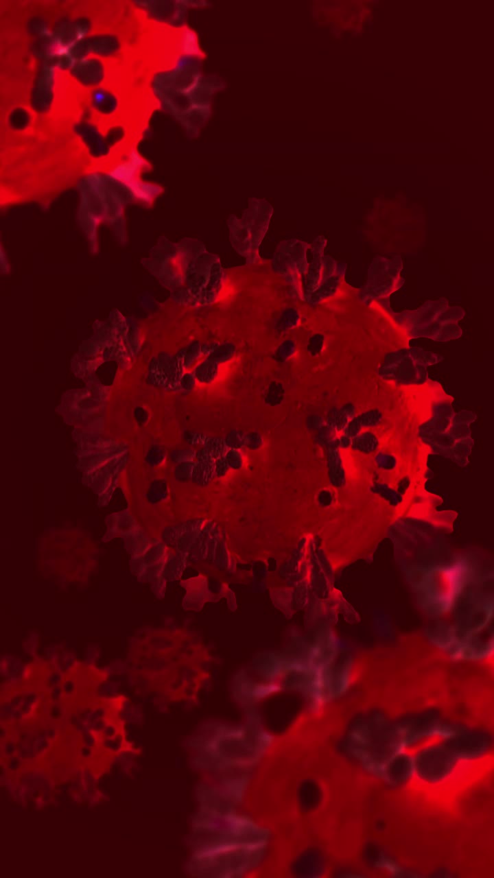 COVID-19 omicron冠状病毒变种改变形态视频素材