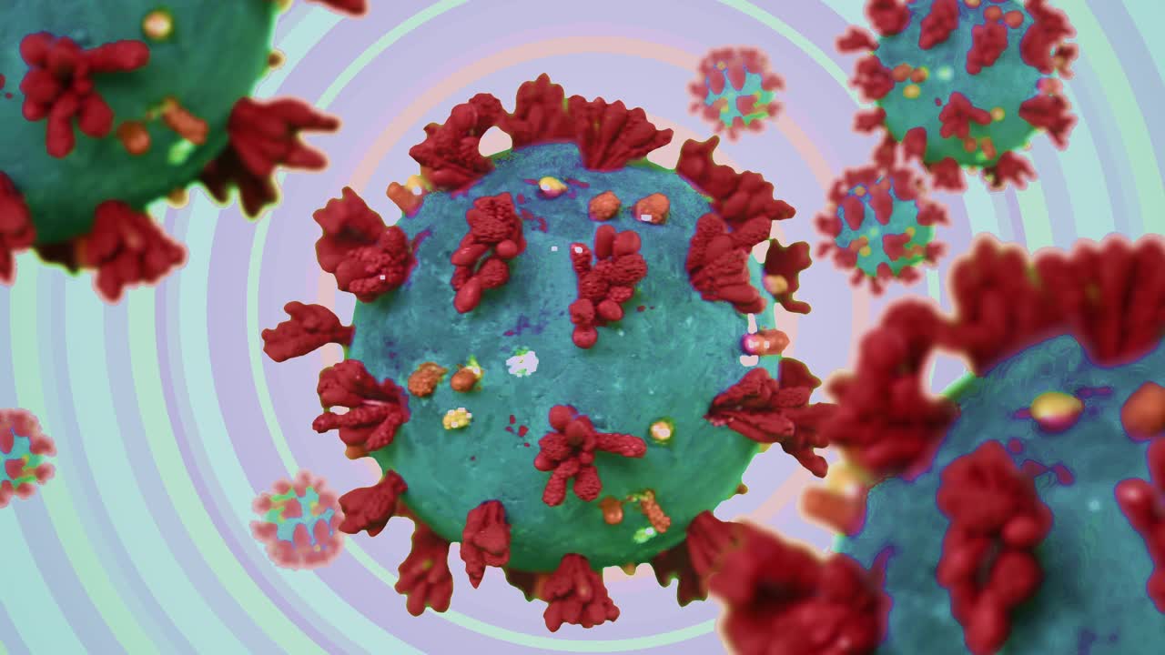 COVID-19 omicron冠状病毒变种改变形态视频下载