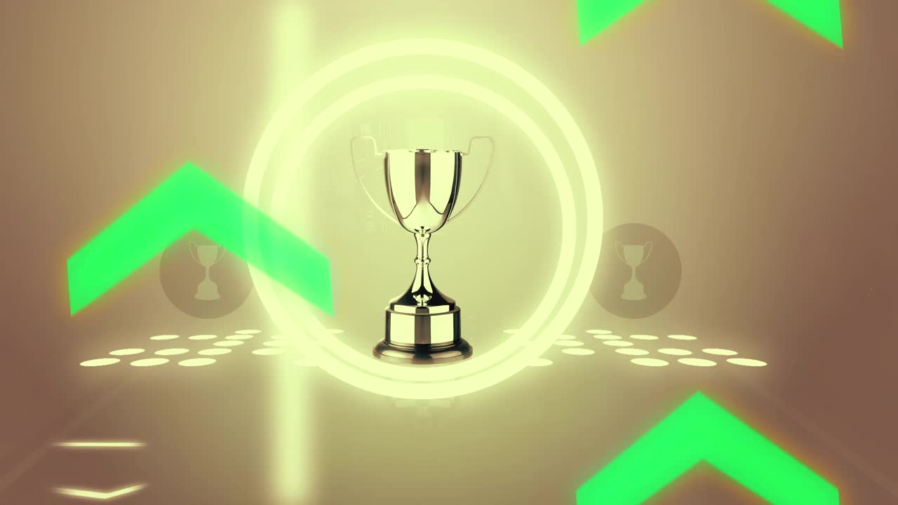 一个运动奖杯的背景视频下载