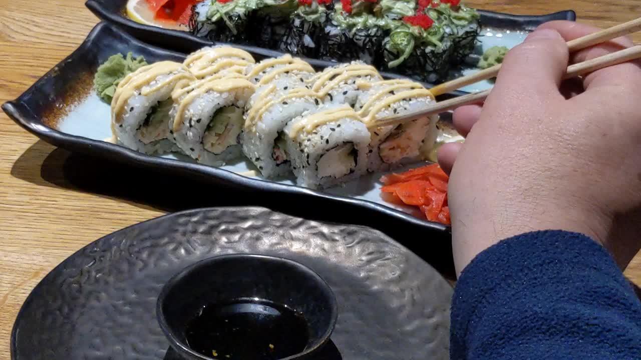 寿司卷视频素材