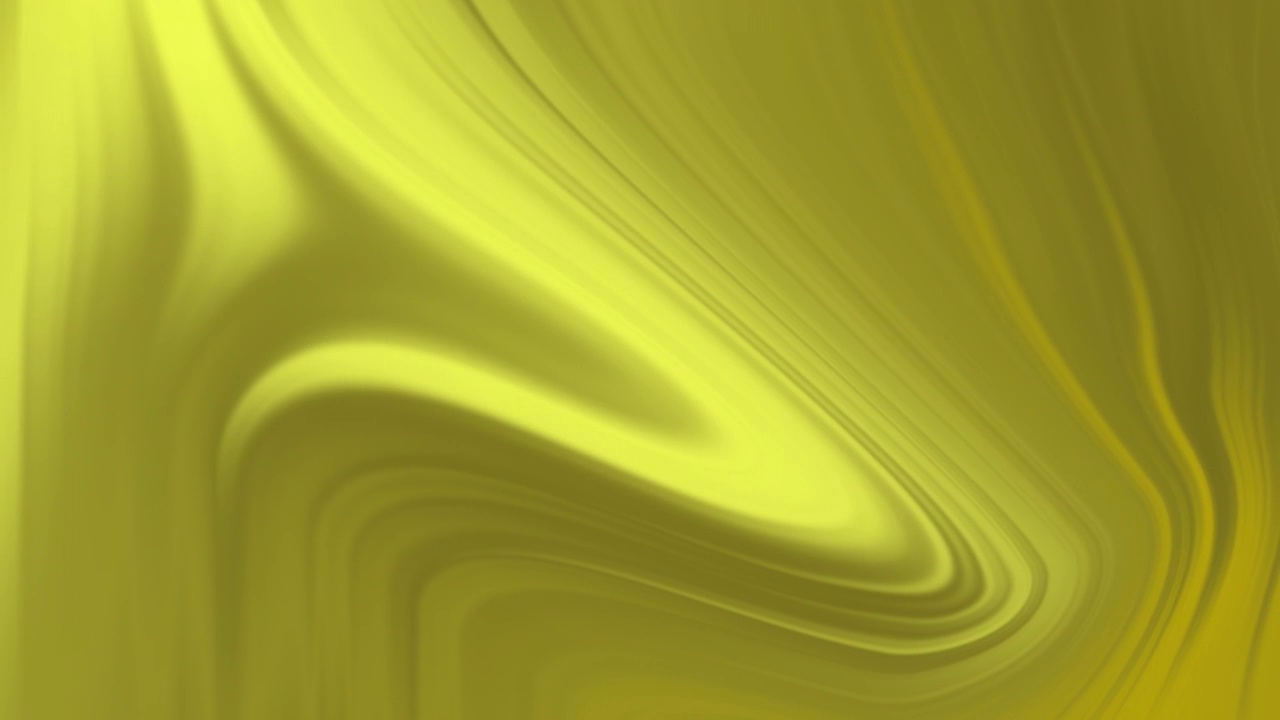 流体振动梯度镜头。移动4k动画的黄色阴影平滑移动在画面中向左旋转复制空间。抽象线条背景概念视频素材