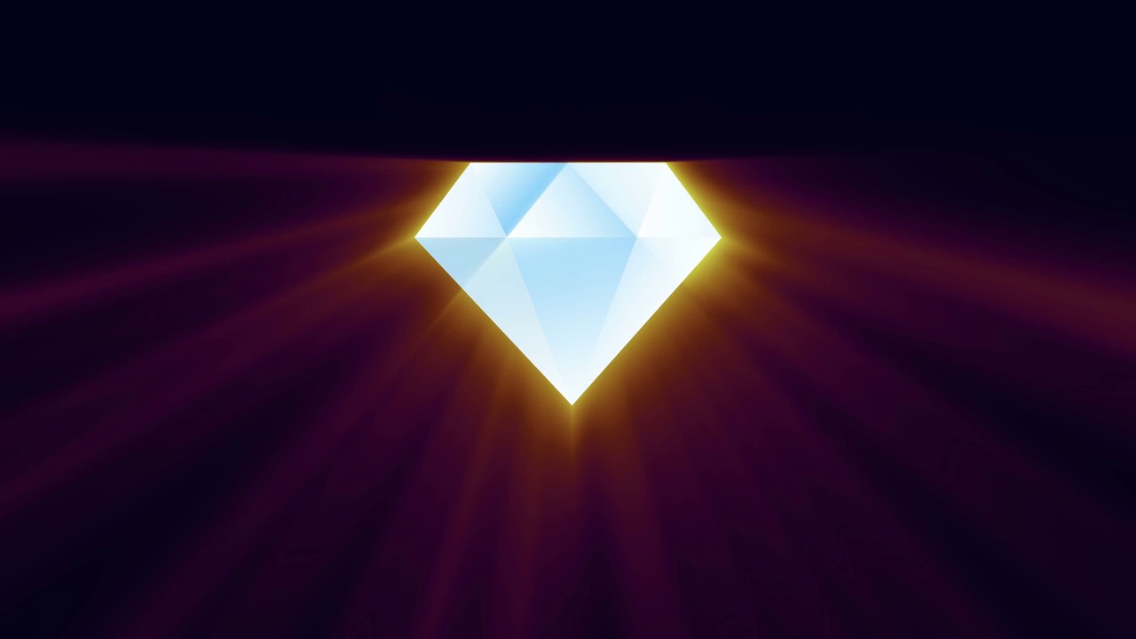 闪亮的钻石宝石与魔术光泽无缝环。财富精英奢华概念视频下载